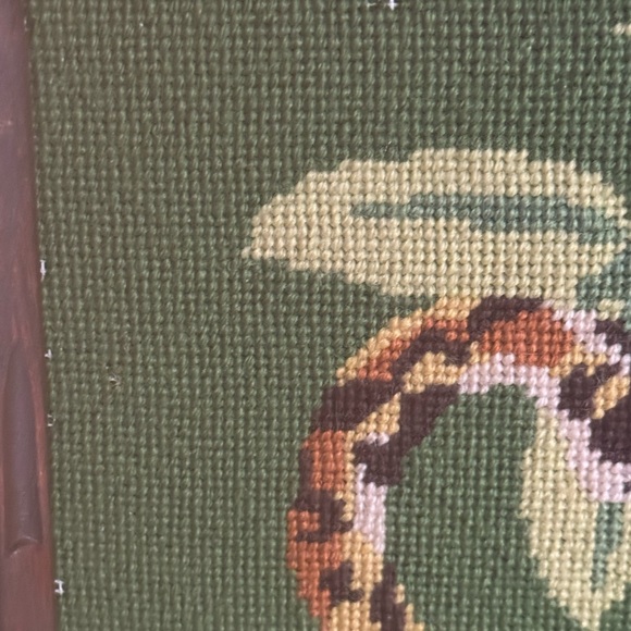 Vintage Stalking Jaguar Needlepoint Wall Art Hanging Framed - Picture 6 of 9